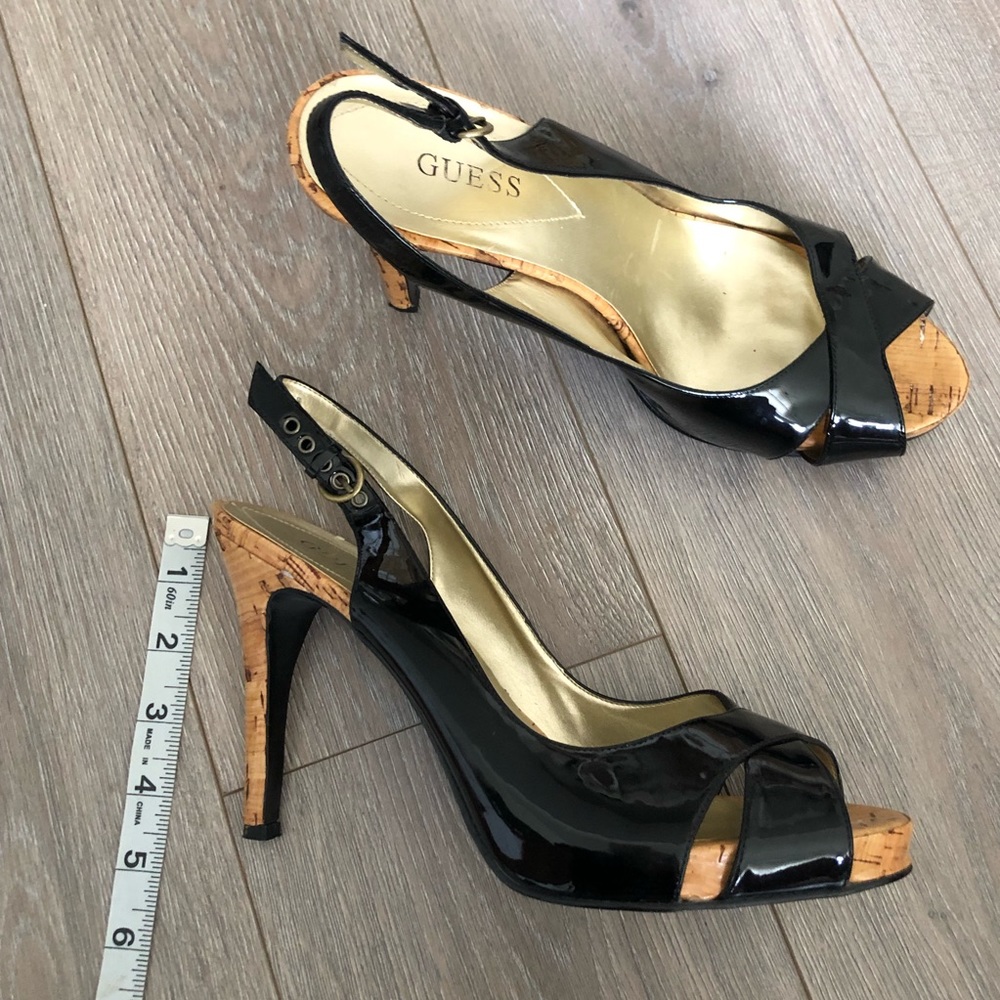 GUESS leather black heels